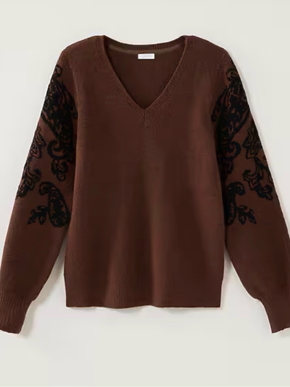 JJILL Paisley-Sleeve Sweater - Picture 5 of 5